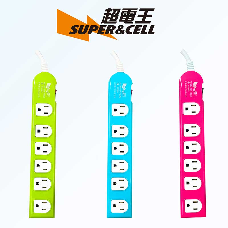  超電王 Supercell (106) 1開6插電腦延長線 6尺(1.8M)